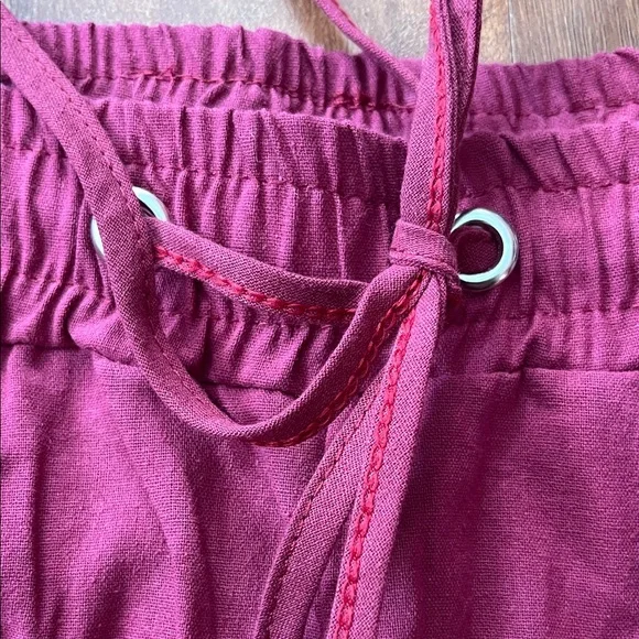 2 new Amazon Burgundy and Tan Drawstring Pants - Picture 5 of 16